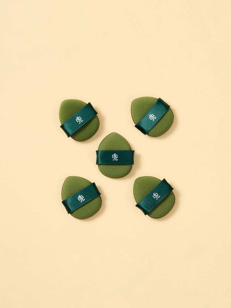Star Puff puff gas cushion powder flutter green classic 3 pieces of dry and wet dual -use bubble water puff double -sided makeup sponge