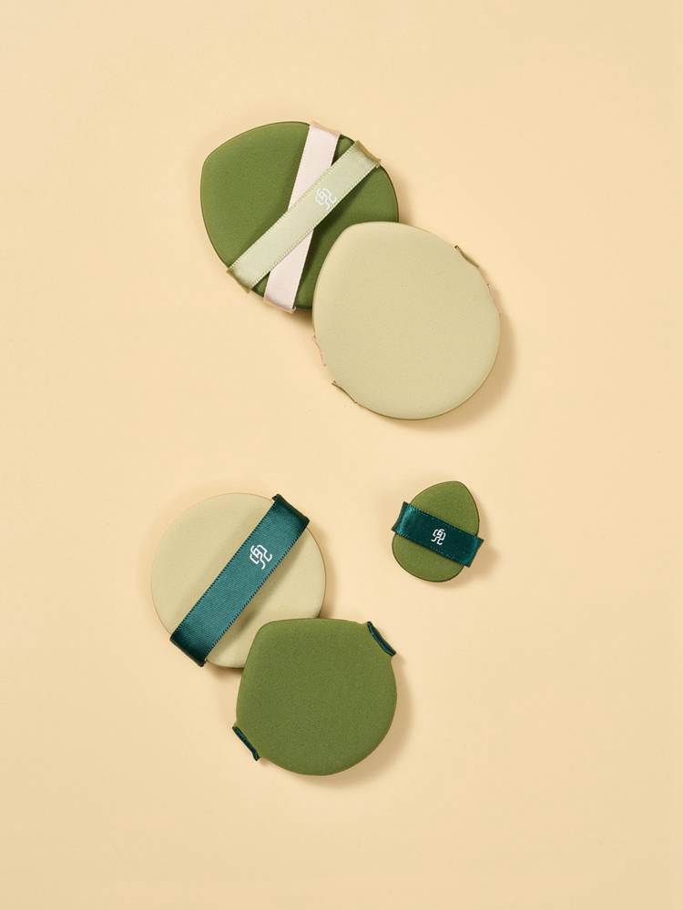 Star Puff puff gas cushion powder flutter green classic 3 pieces of dry and wet dual -use bubble water puff double -sided makeup sponge