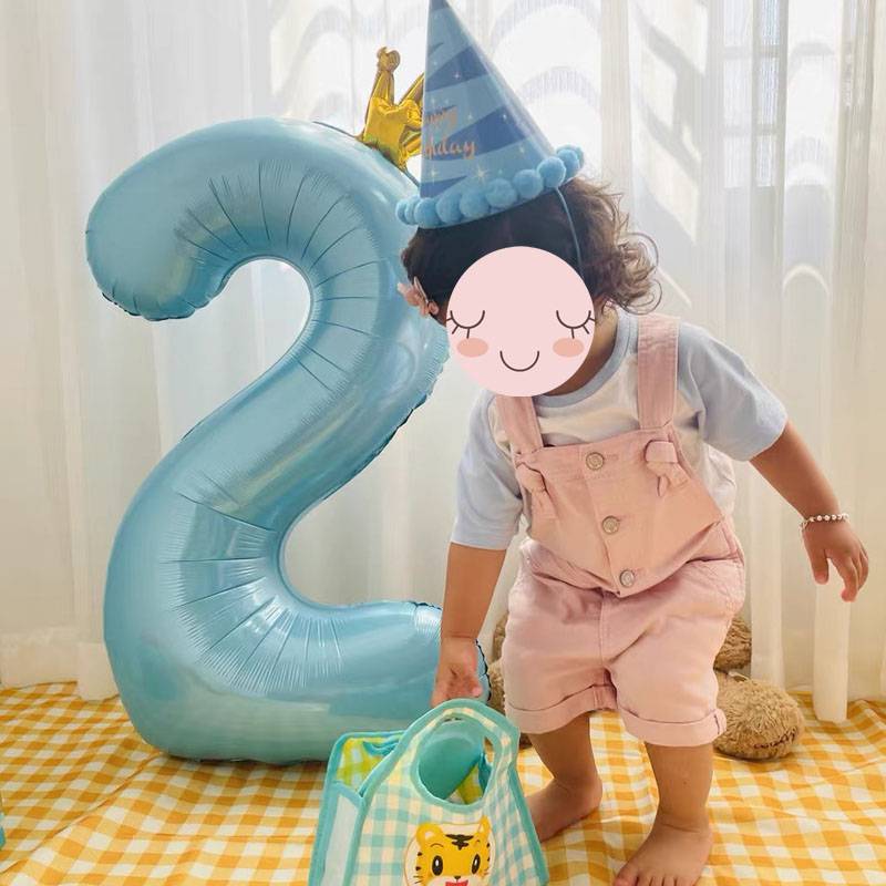 40 -inch large Crown Digital Balloon Children Baby Birthday Party Scenario Scene Decoration Postering Proposal