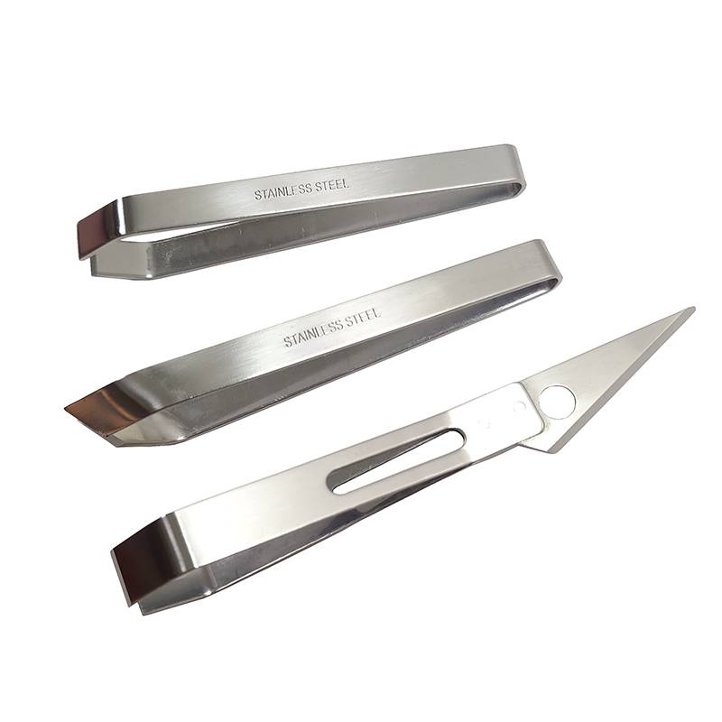 Stainless steel pig hair clip fish bone pliers chicken hair duck hairy tweez hair pork hair tong beard kitchen pull clip