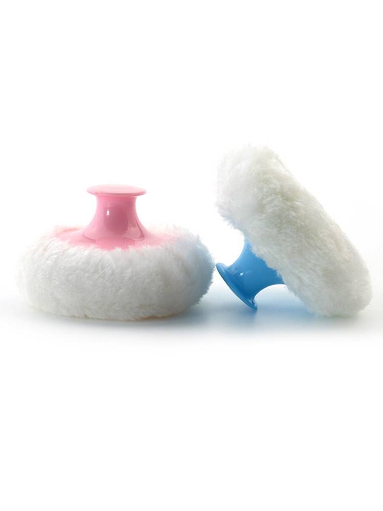 Baby powder puff cool body pink velvet powder puff dedicated sponge dedicated sponge does not eat powder puff single band handle without hair loss