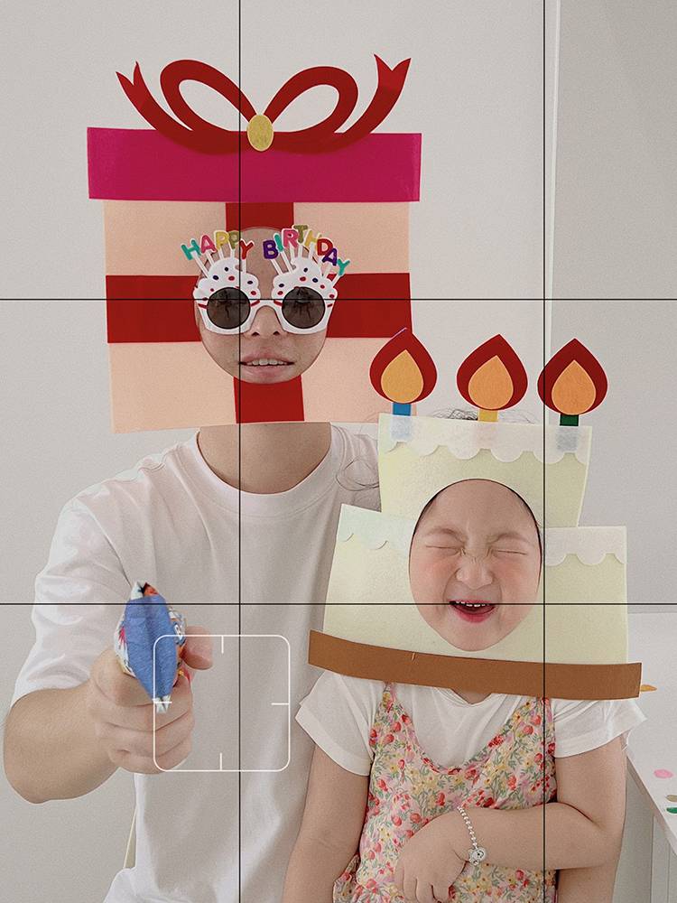 INS Feng Xiaoshong Book Creative Cake Head Hand Hat Funny Party Cage Decoration Proper Birthday Party Mask