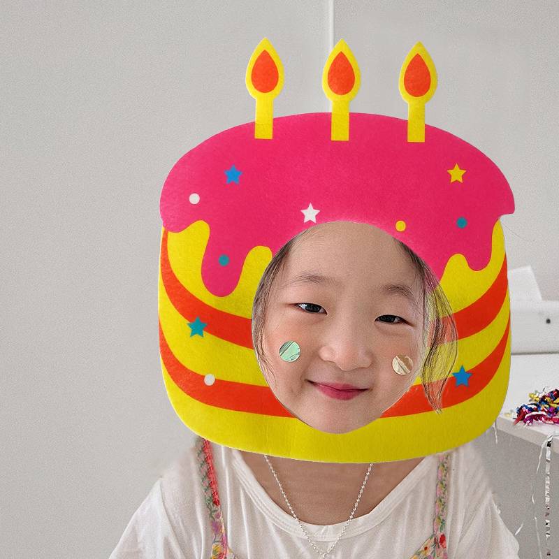 04 striped egg cake head hood