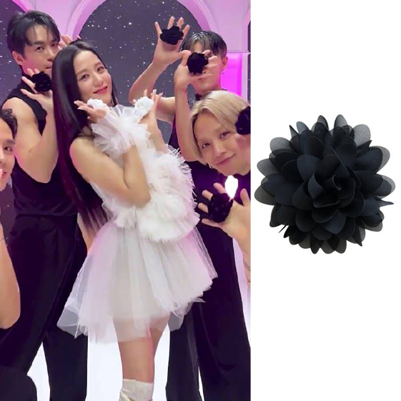 [1 pair] Jisoo same black black