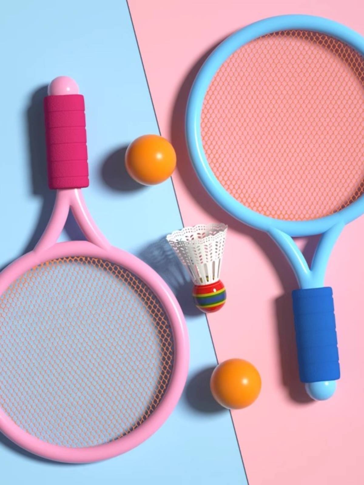Child badminton sports ball racket set boys and girls balls 2-4 years old 3 baby parent-child interactive tennis toys