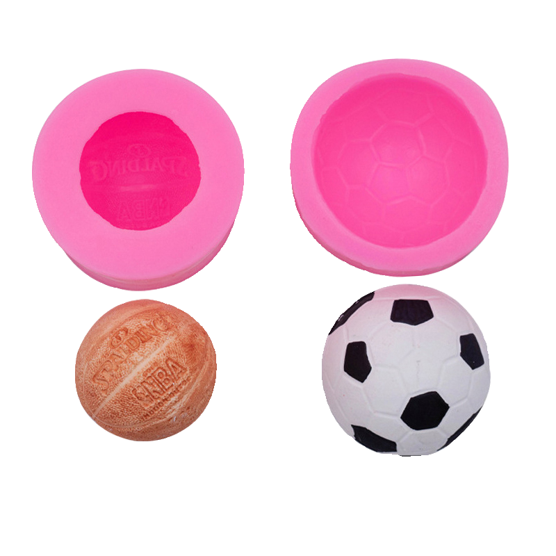 Dessert Cake Scene Decoration Basketball Football Volleyball Rugby Chocolate Flond Silicone Silicone Mold Baking