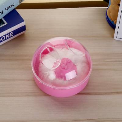 Bring a pink box, cool body powder baby powder puff baby newborn portable pink pink box, pink puff