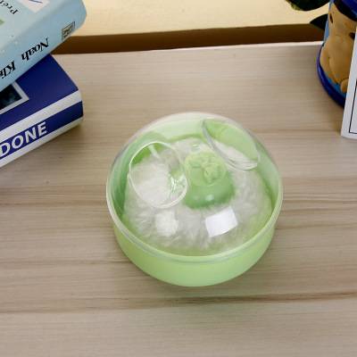 Bring a pink box, cool body powder baby powder puff baby newborn portable pink pink box, pink puff