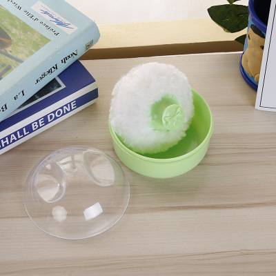 Bring a pink box, cool body powder baby powder puff baby newborn portable pink pink box, pink puff