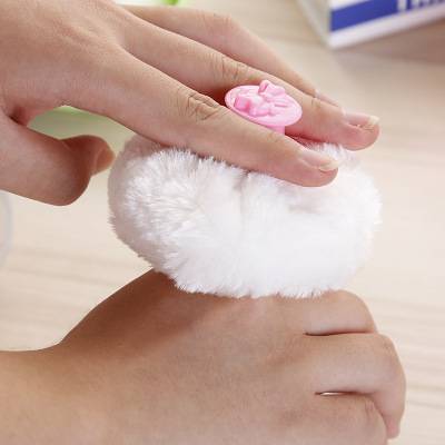 Bring a pink box, cool body powder baby powder puff baby newborn portable pink pink box, pink puff