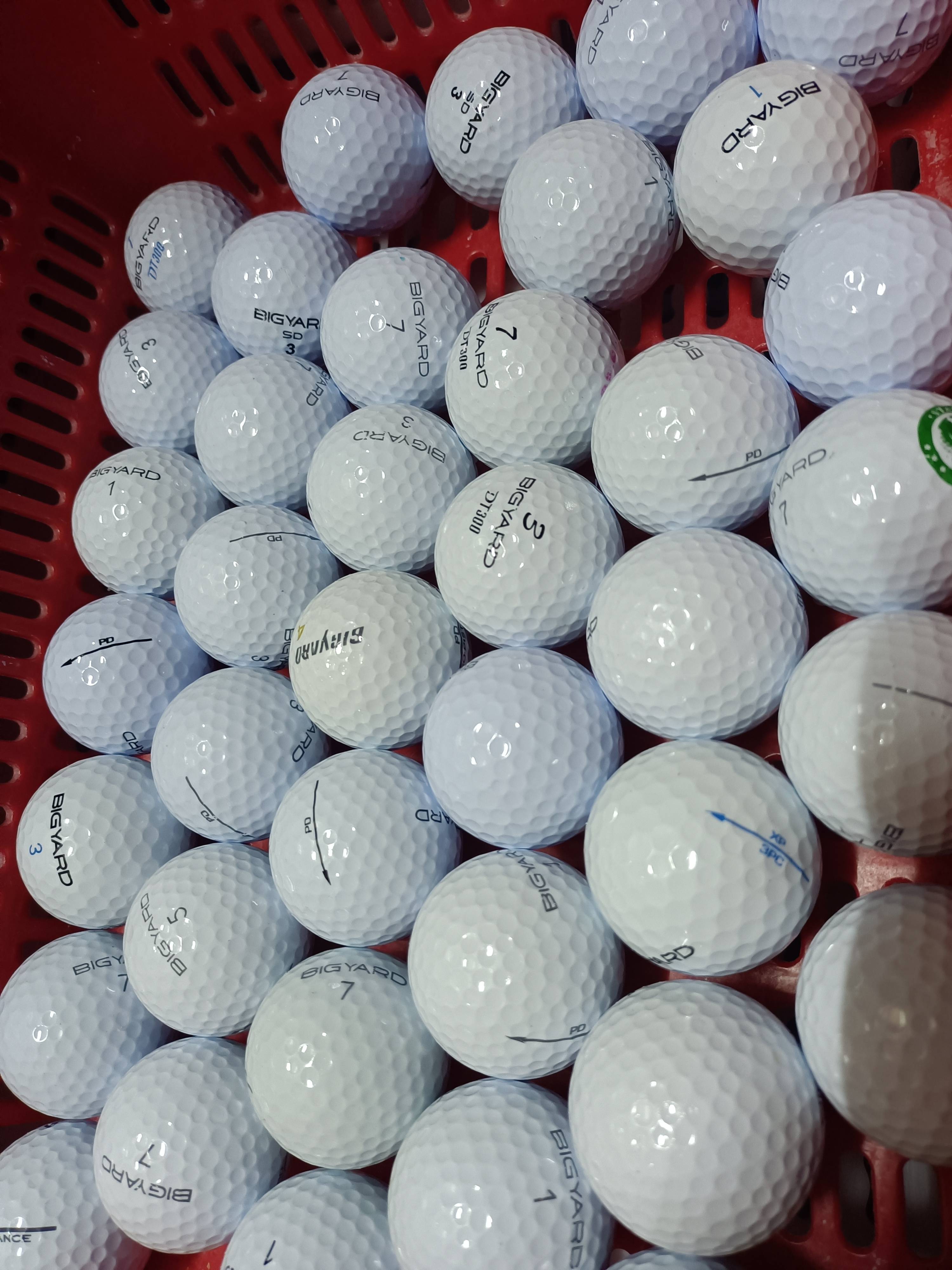 50 BIGYARD balls 8-10 % new