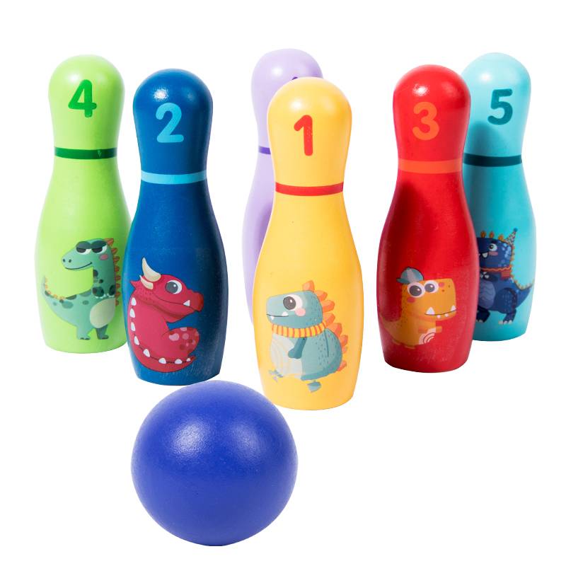 Wooden bowling ball children toys mini -bowling parent -child activity wooden solid wood toy desktop game