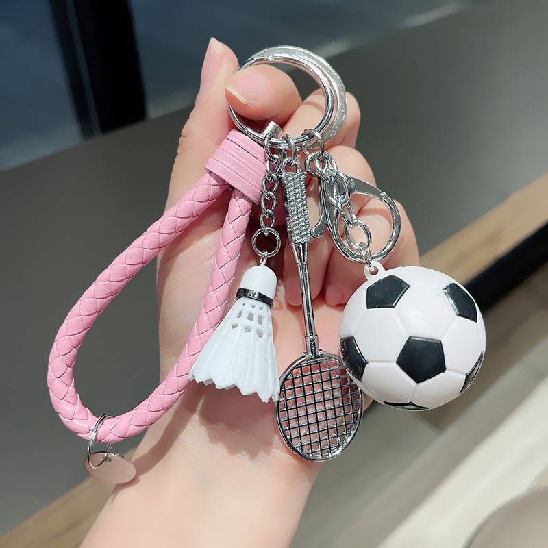 Simplified keychain Men's Backpack Football Small Jewelry Badminton Sports Style Smart Memorial Emergency