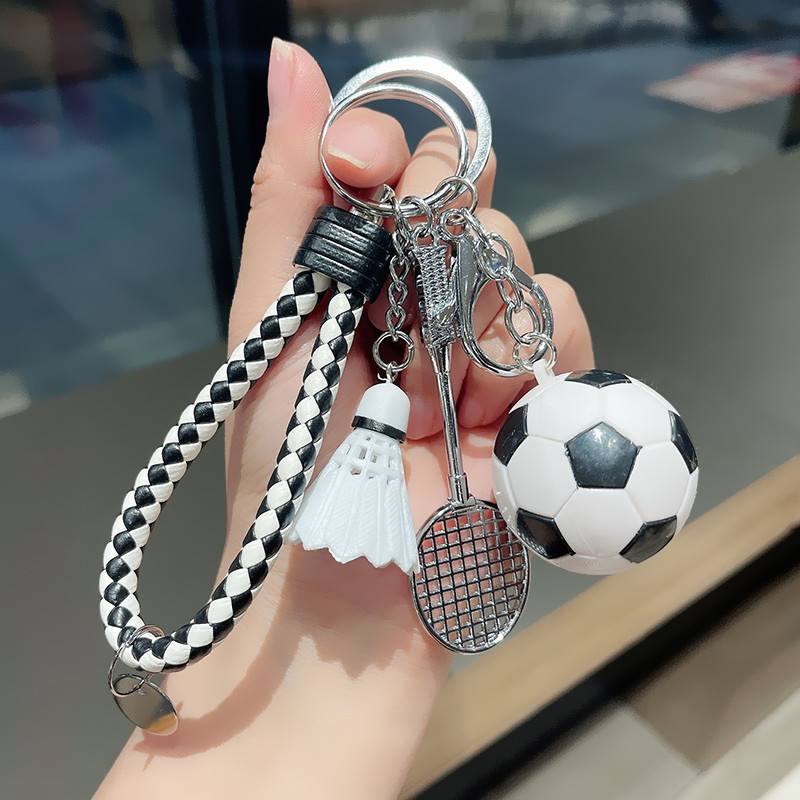 Simplified keychain Men's Backpack Football Small Jewelry Badminton Sports Style Smart Memorial Emergency