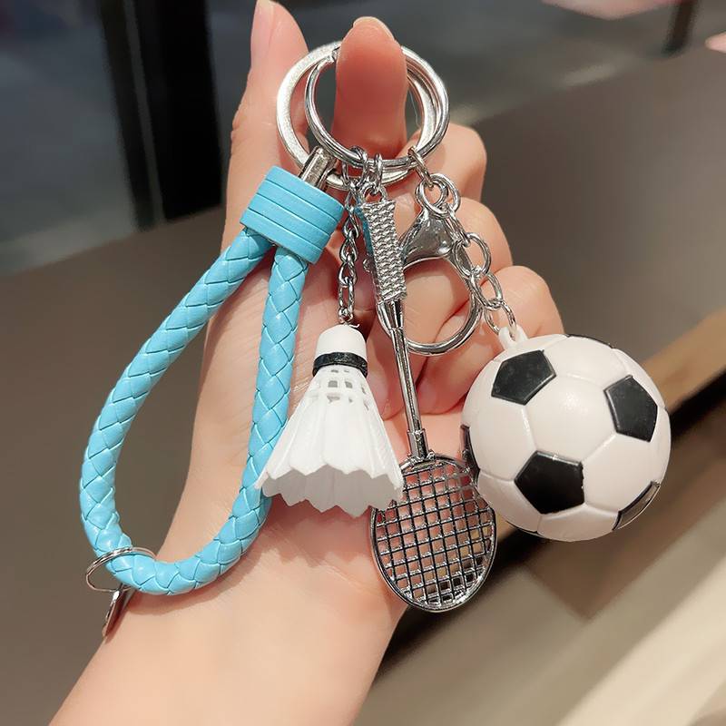Simplified keychain Men's Backpack Football Small Jewelry Badminton Sports Style Smart Memorial Emergency