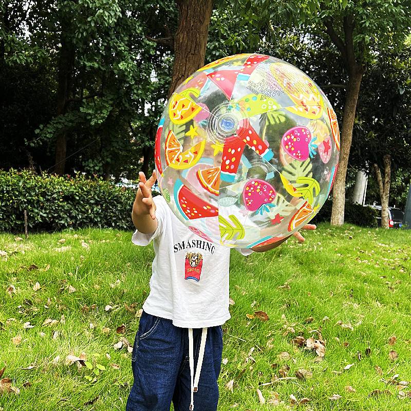 59040 Watermelon is about 37cm after inflating