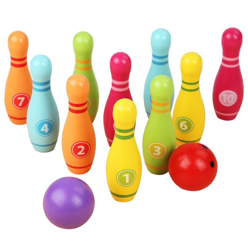 Solid Wood Bowling [Small]+2 balls
