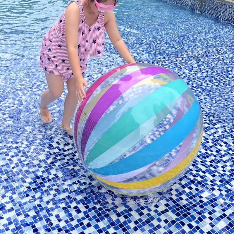 Net Red Beach Ball Waterflowing Aquarius Children Early Teaching Swimming Play Water Ball Baby Toys Colored Volleyball Thickens