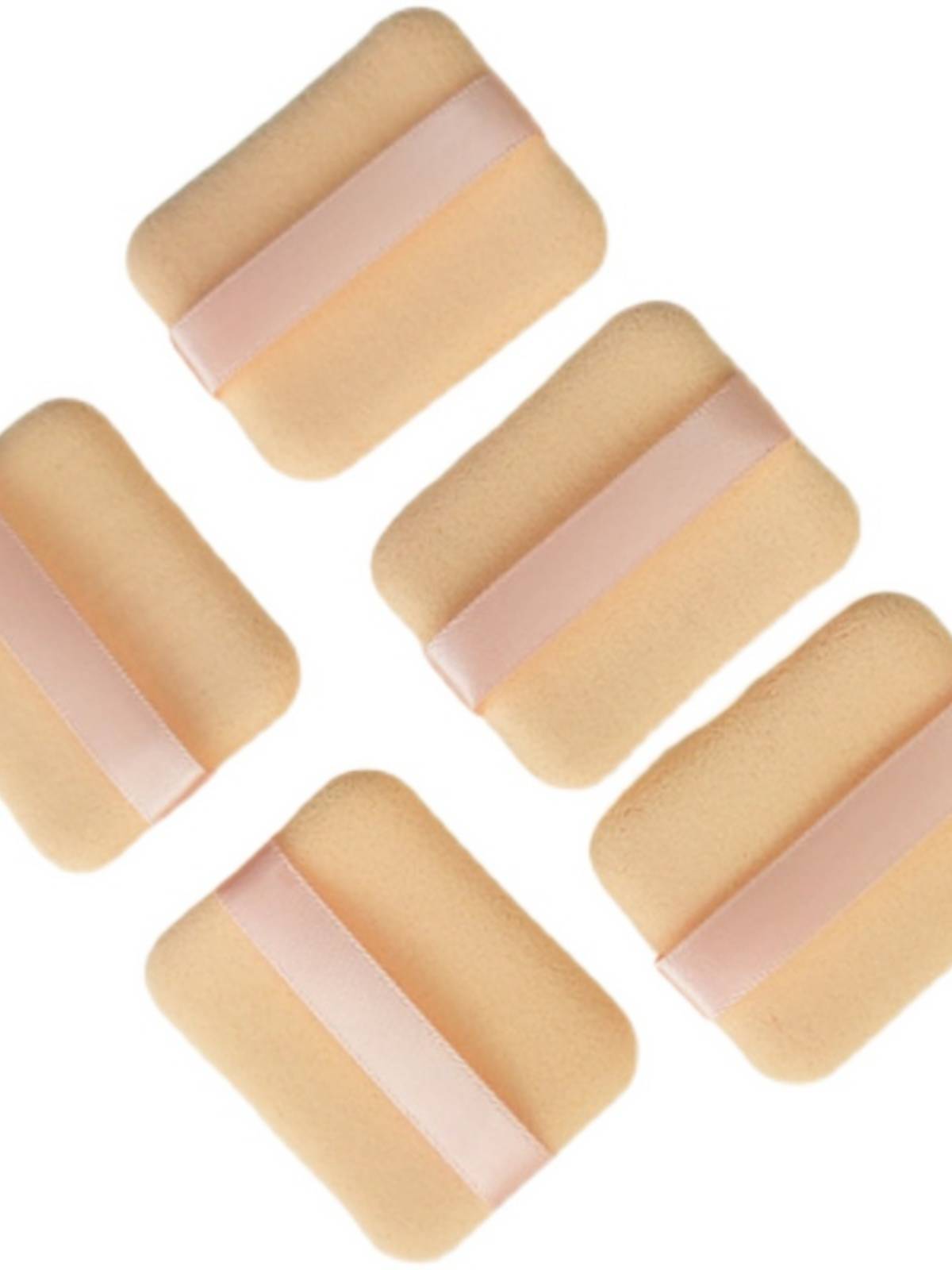 6 pieces of fixed makeup powder powder puff ribbon hook hooks round square cavernous latex wet wet dual -use makeup loose puff