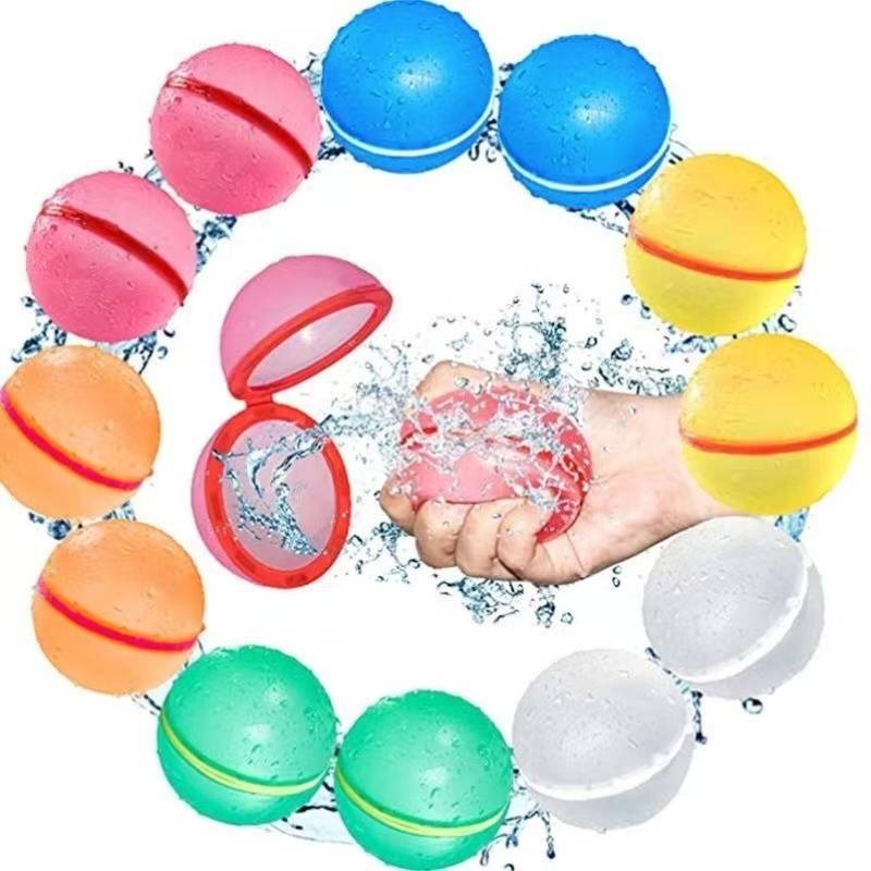 Magnetic water burst ball donate, children swimming, bathing, water, summer outdoor water reuse uses silicon glue ball