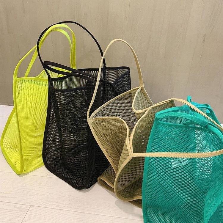 Beach toys to pick up bags for children's beach tools, baby swimming large -capacity net bag outdoor beach bag