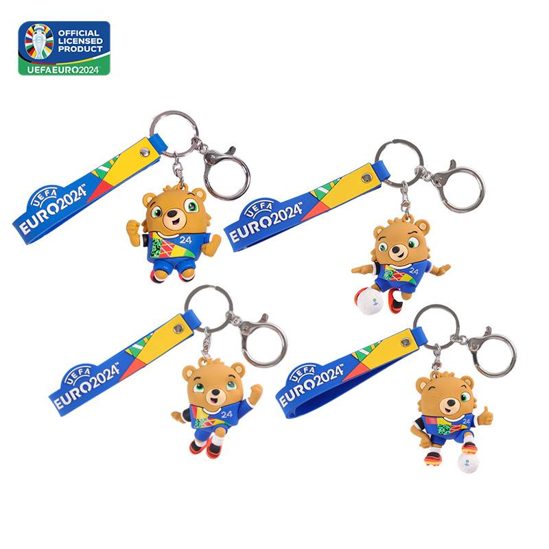 2024 German football European Cup mascot keychain official surrounding collection star decoration card commemorative product