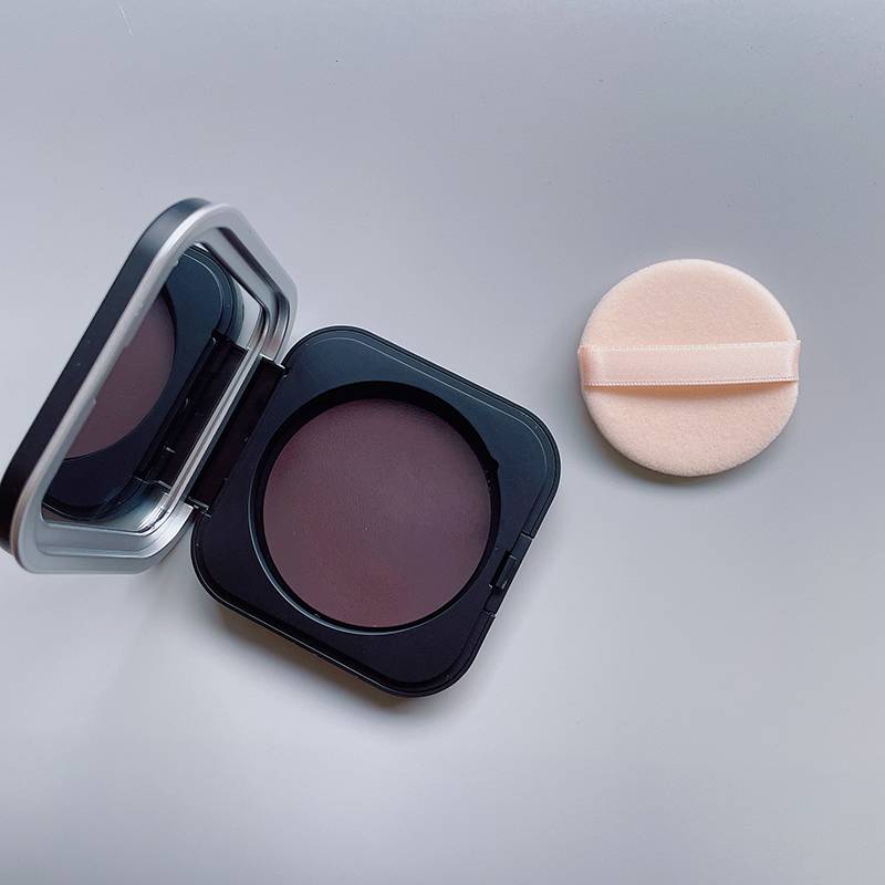 Square magnetic pink cake empty box+skin powder puff