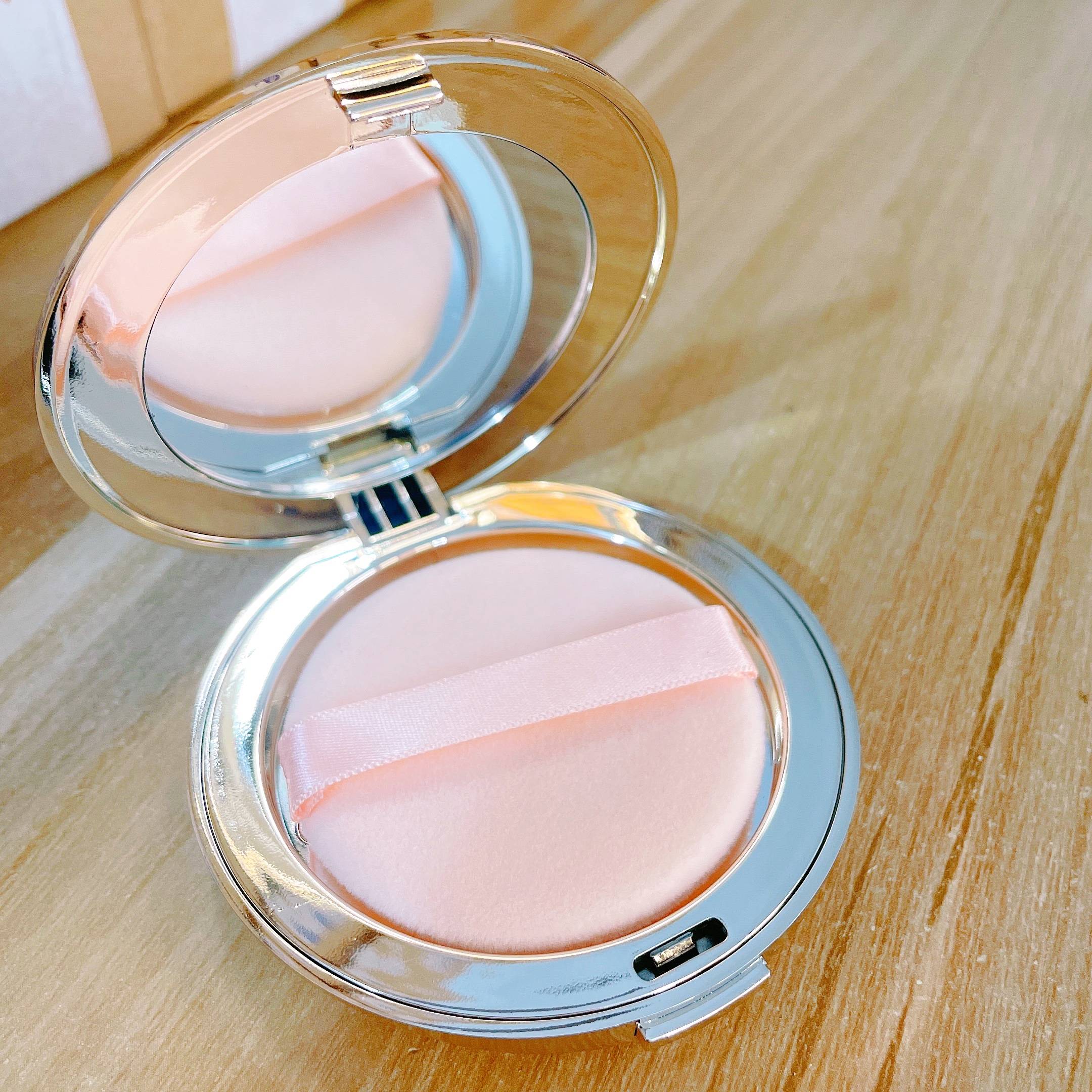 Golden thin powder empty box+skin puff