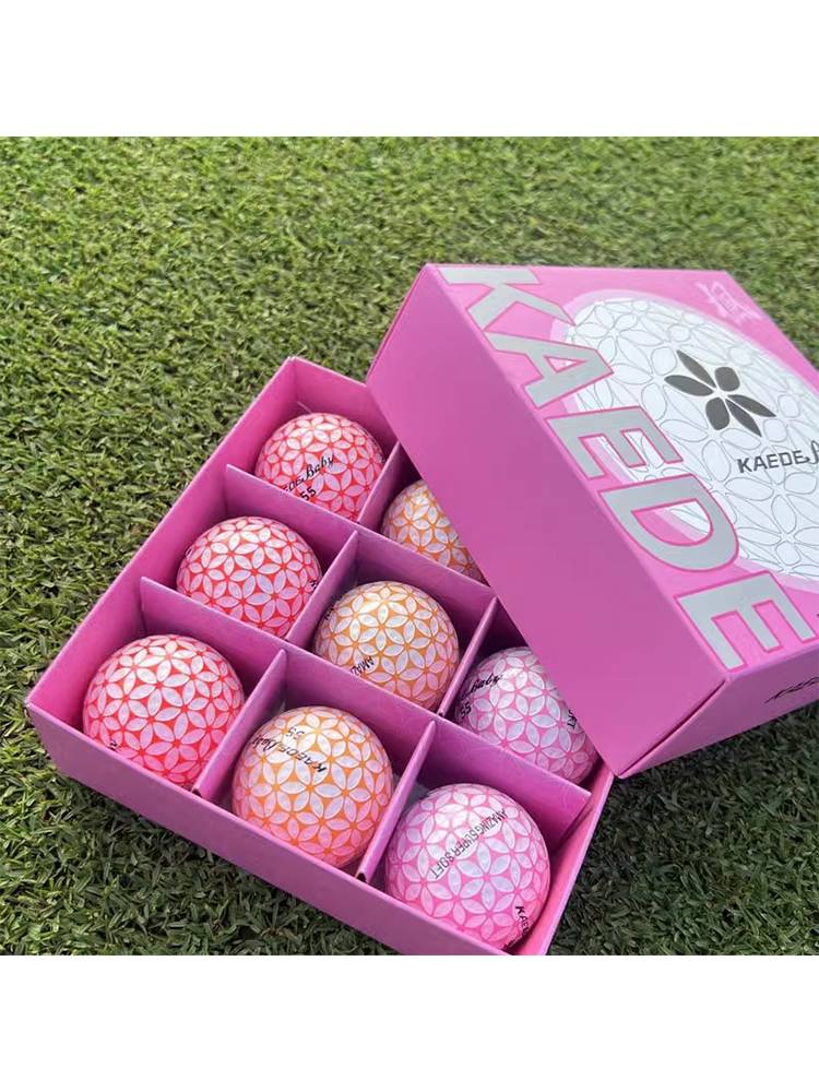 Japan Kaede golf ball pink two -layer game cherry blossom powder cute aiming line 9 capsule long distance ball
