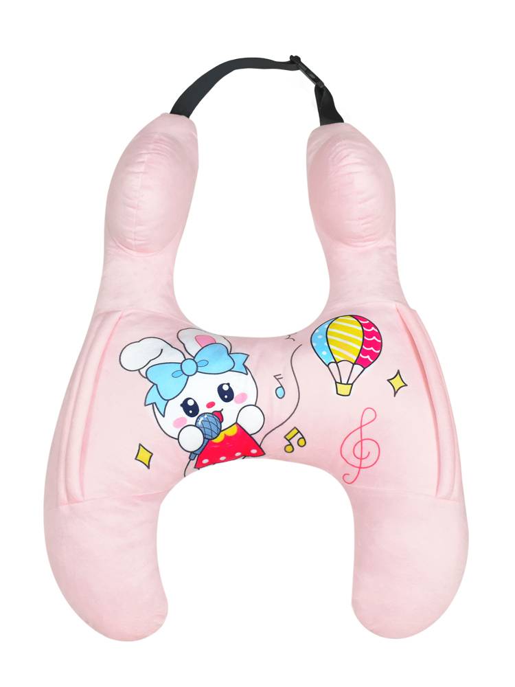 A car-borne child sleeps safely behind a pillow, long-distance ride to sleep with the adult car pillow