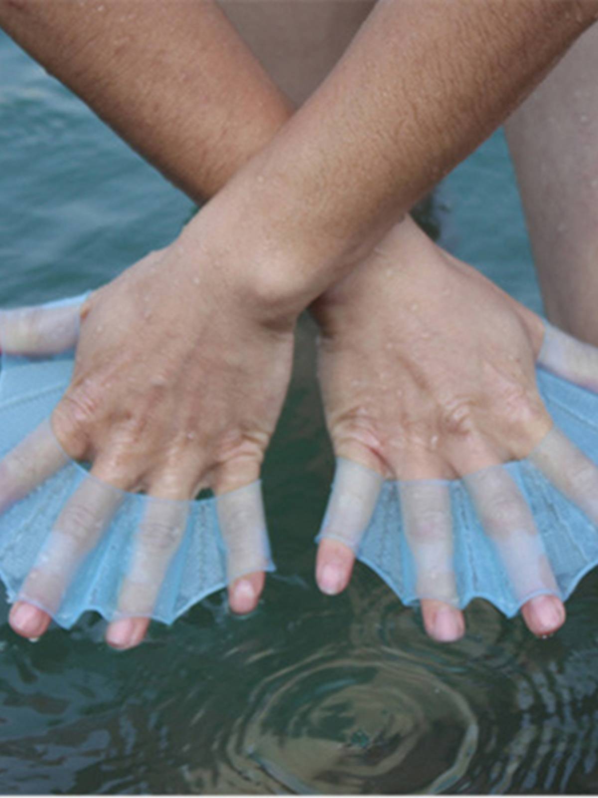 Hand -tanned Silicone Silicon Swimming Equipment Palm Palm Skin Handiculum Palm Smoked Children's Swimming Hand Swimming Gloves