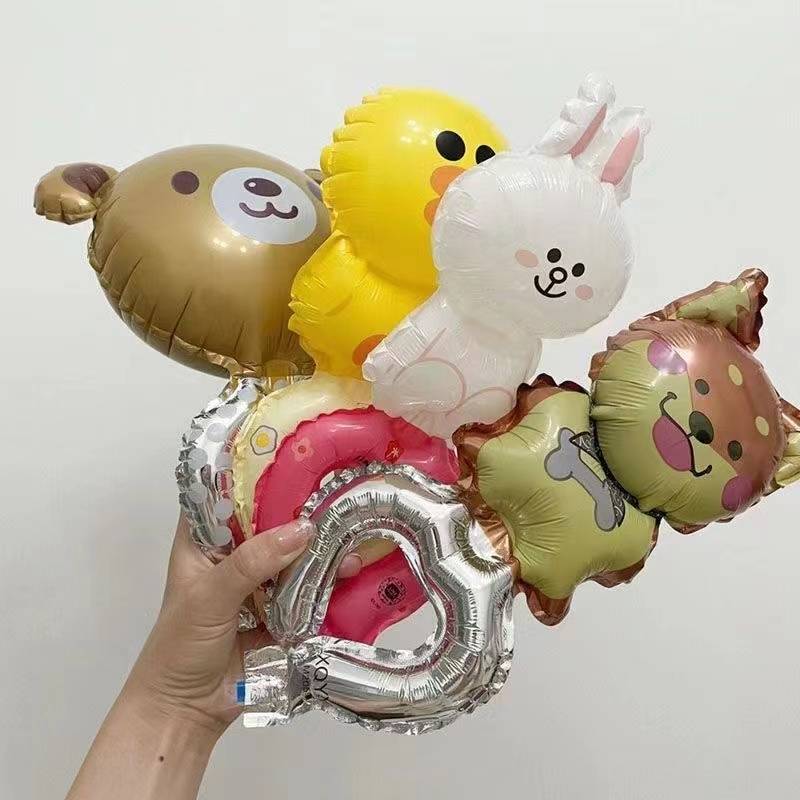 Xiaohongshu, the same cartoon wrist balloon cute little rabbit aluminum film bracelet children's birthday inflatable booth small products
