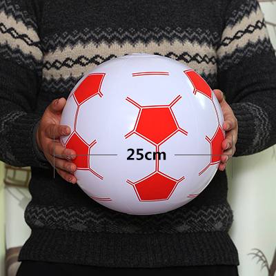 Red and white inflatable football