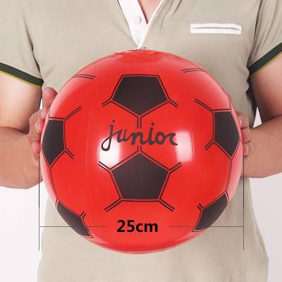 Red and black inflatable football