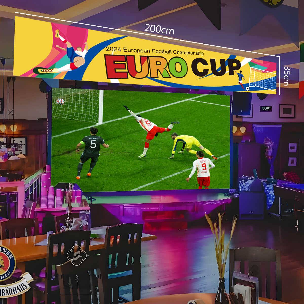 2024 European Cup Football Decoration theme poster Hanging atmosphere scene layout Bar sports lottery shop supplies