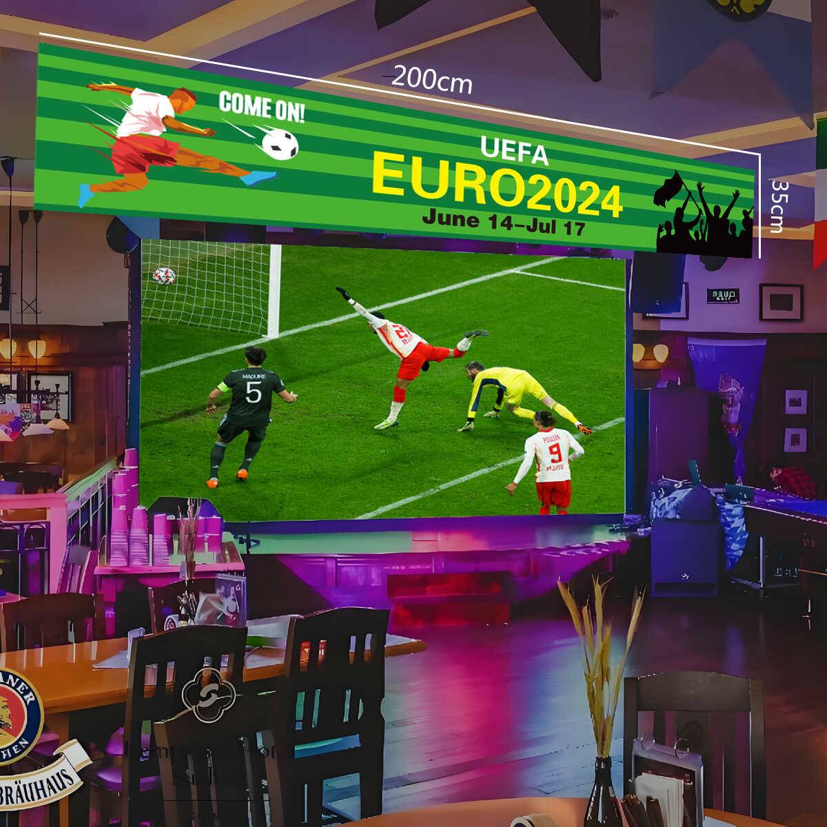 2024 European Cup Football Decoration theme poster Hanging atmosphere scene layout Bar sports lottery shop supplies