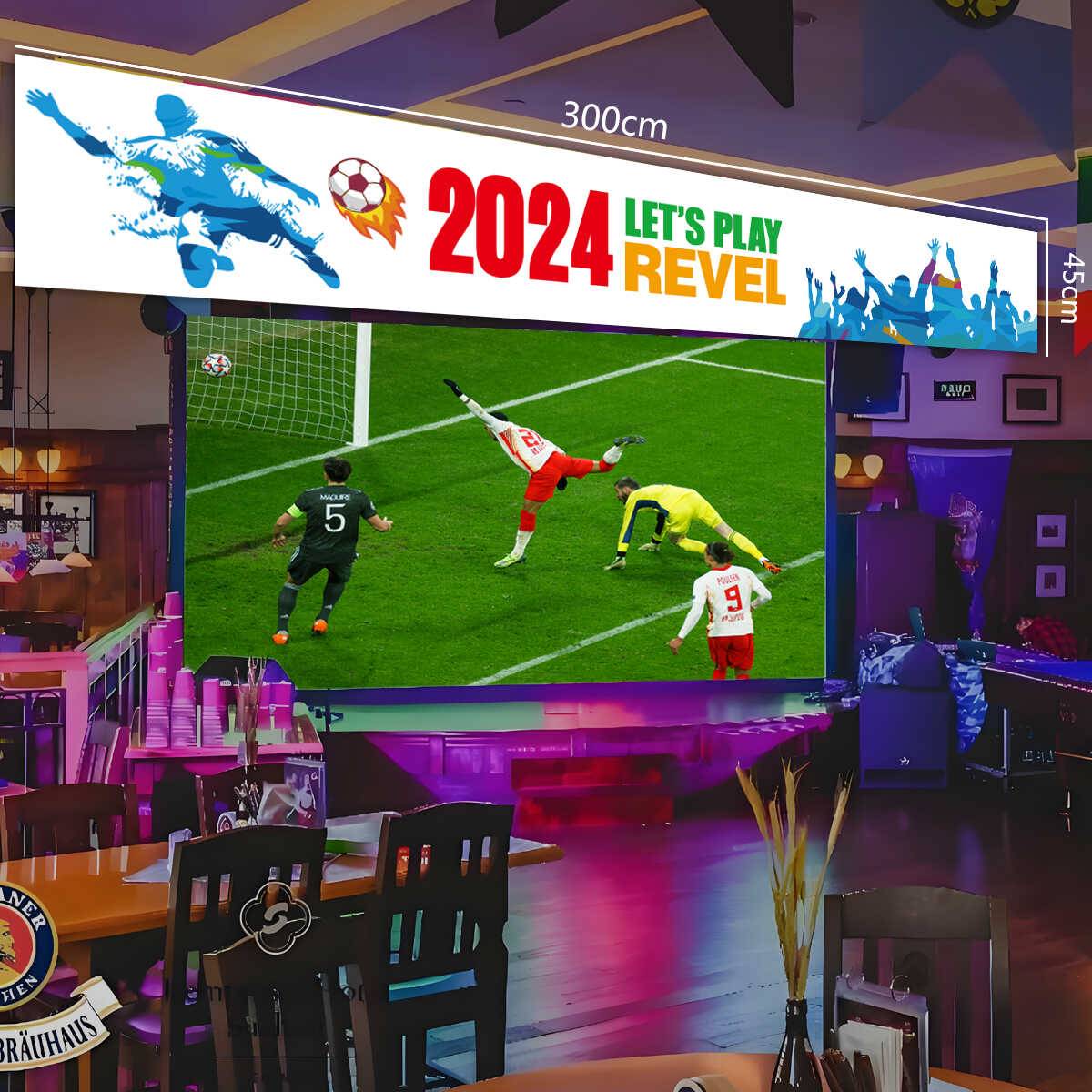 2024 European Cup Football Decoration theme poster Hanging atmosphere scene layout Bar sports lottery shop supplies