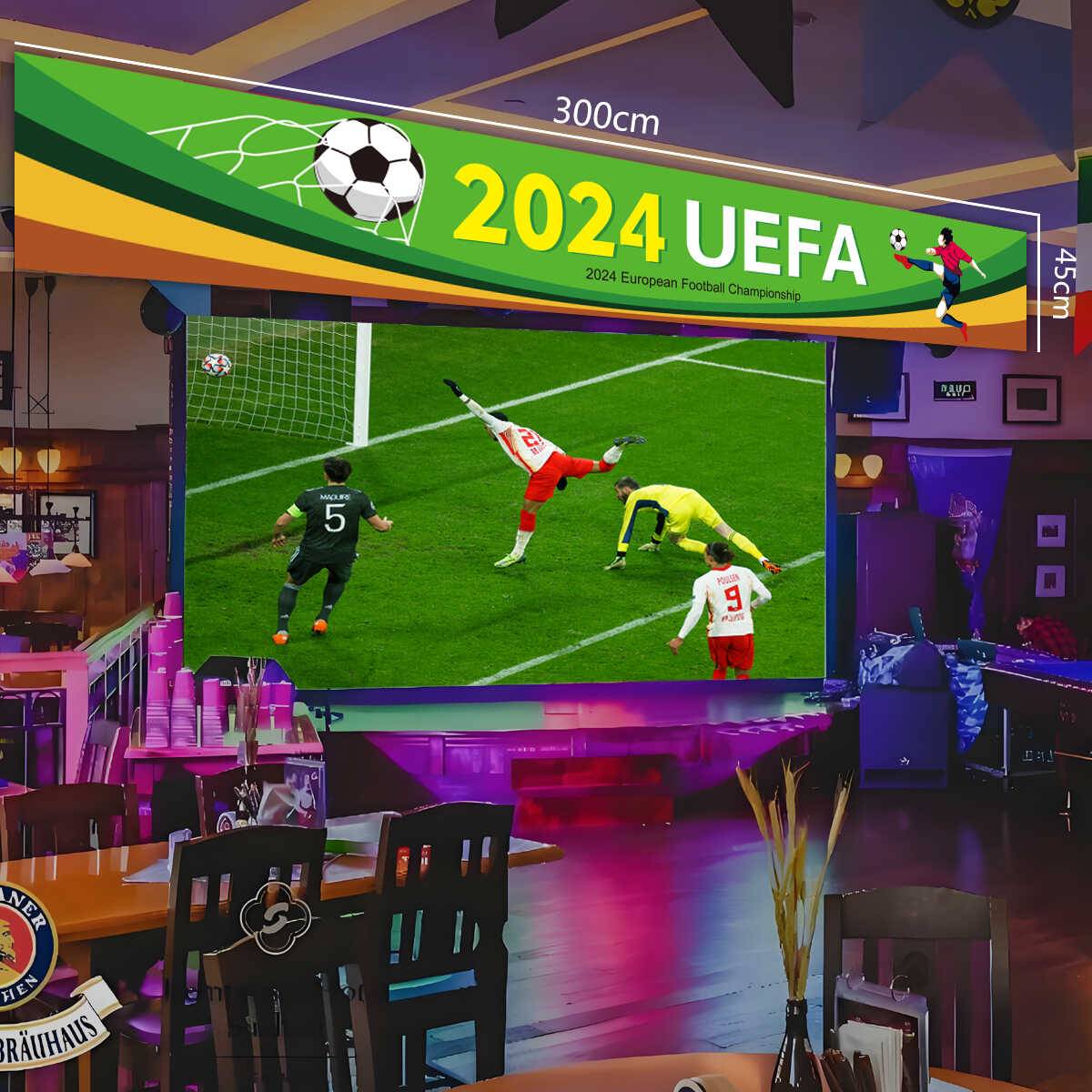 2024 European Cup Football Decoration theme poster Hanging atmosphere scene layout Bar sports lottery shop supplies