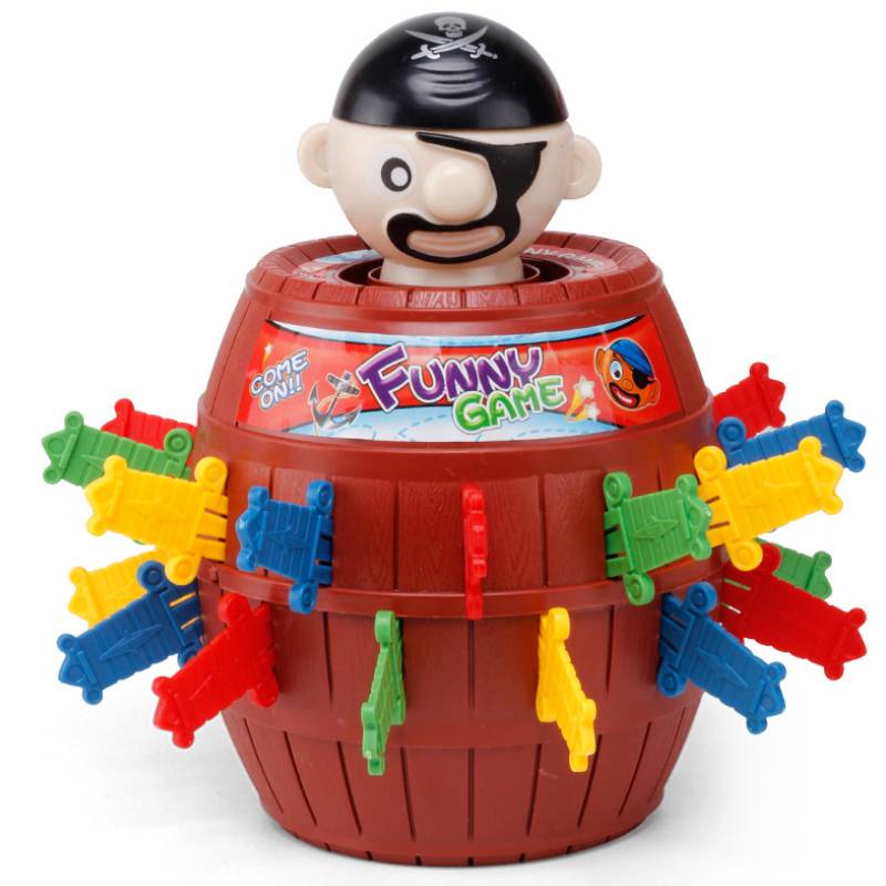Douyin.com Red Pirate Barrel Uncle Insert Sword Wooden Barrel Desktop Game Decperred Gathering Trick Toy Children's Little Gift