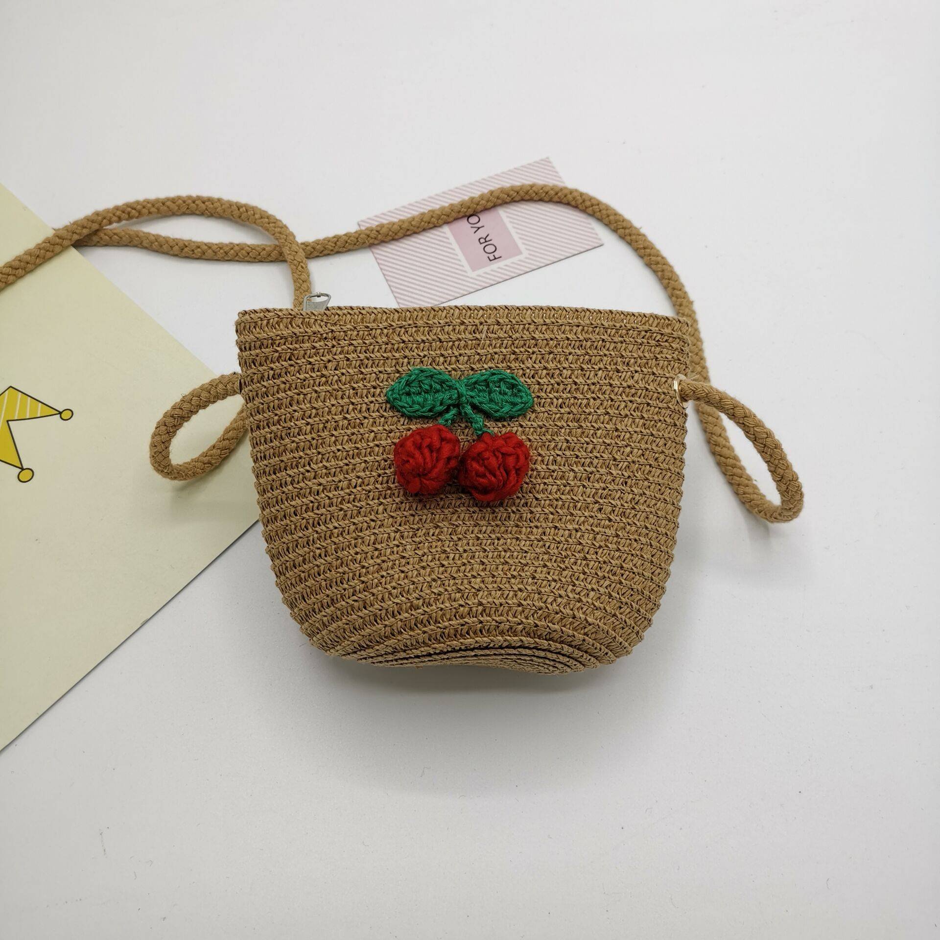 Khaki cherry (knitted cherry)