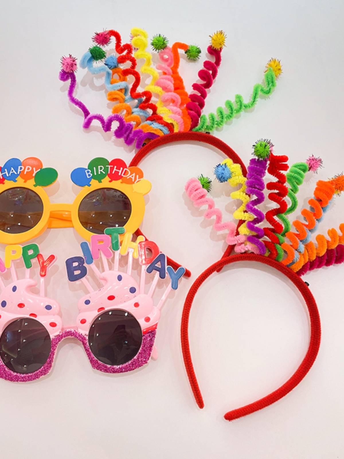 INS party birthday hair hoop glasses strange decorative hat Children, baby baby yearn balloon head jewelry, photo boy