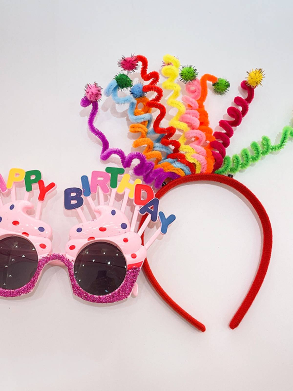 INS party birthday hair hoop glasses strange decorative hat Children, baby baby yearn balloon head jewelry, photo boy