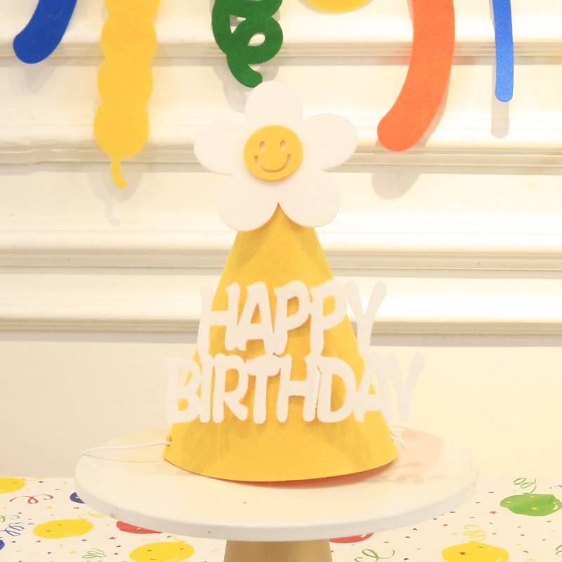Yellow Kimyum Birthday Hat