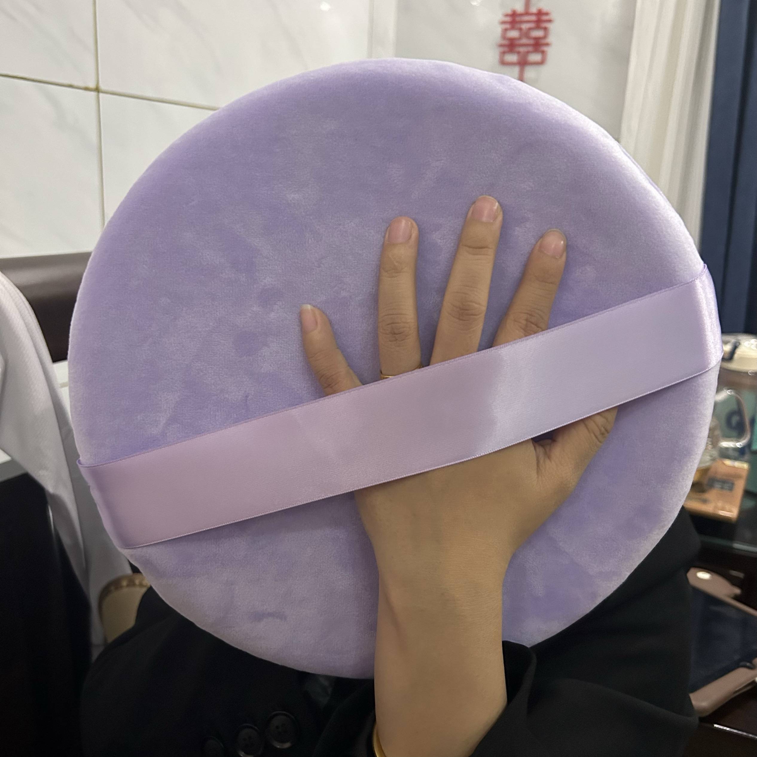 Diameter 27 cm Light purple giant pink puff