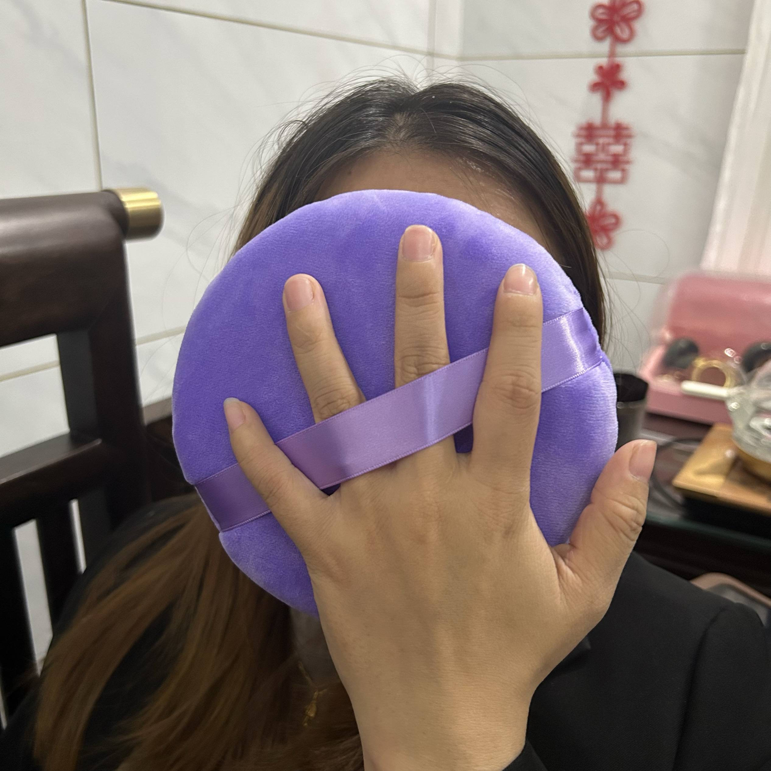 15 cm in diameter deep purple super large powder puff