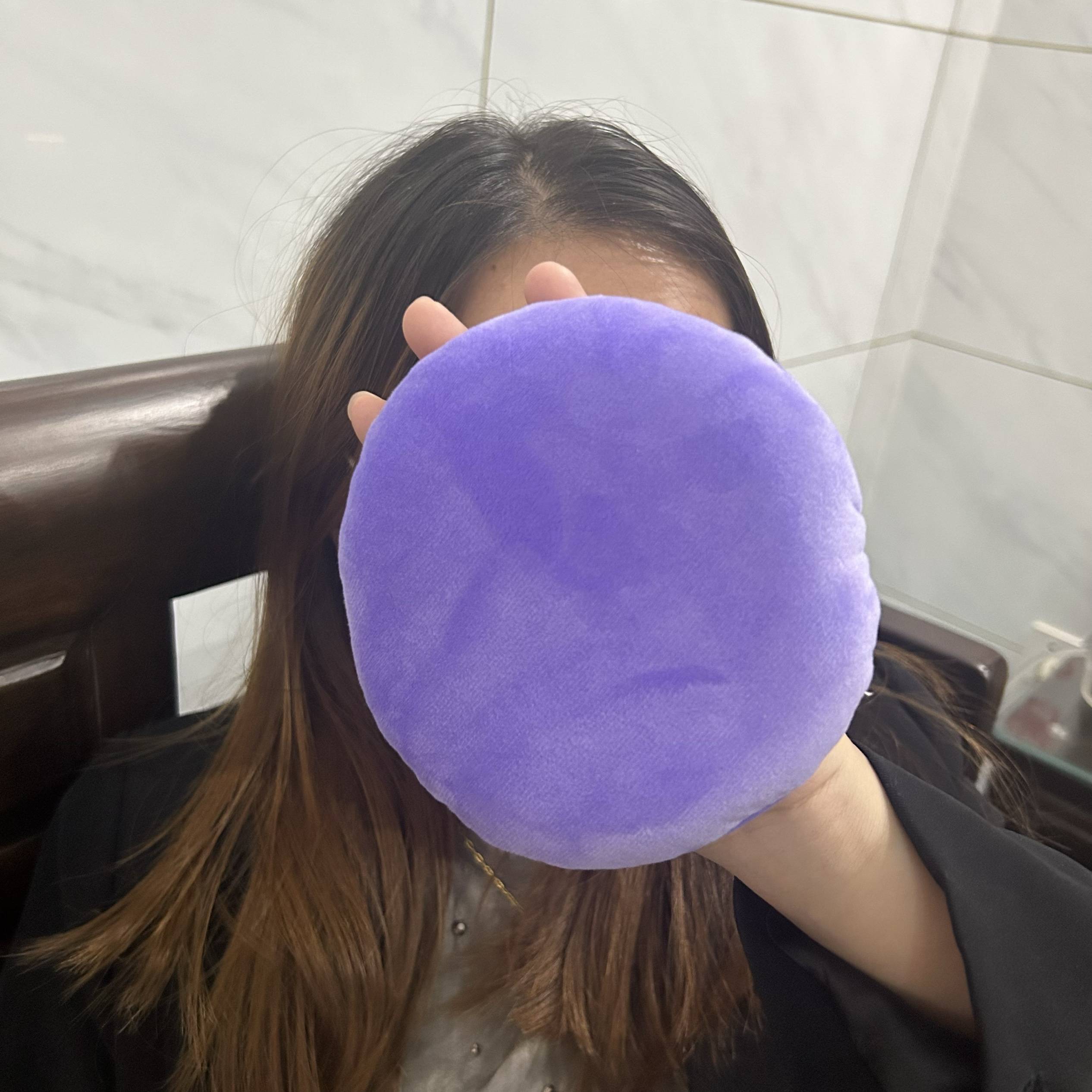 12 cm in diameter, deep purple super large powder puff