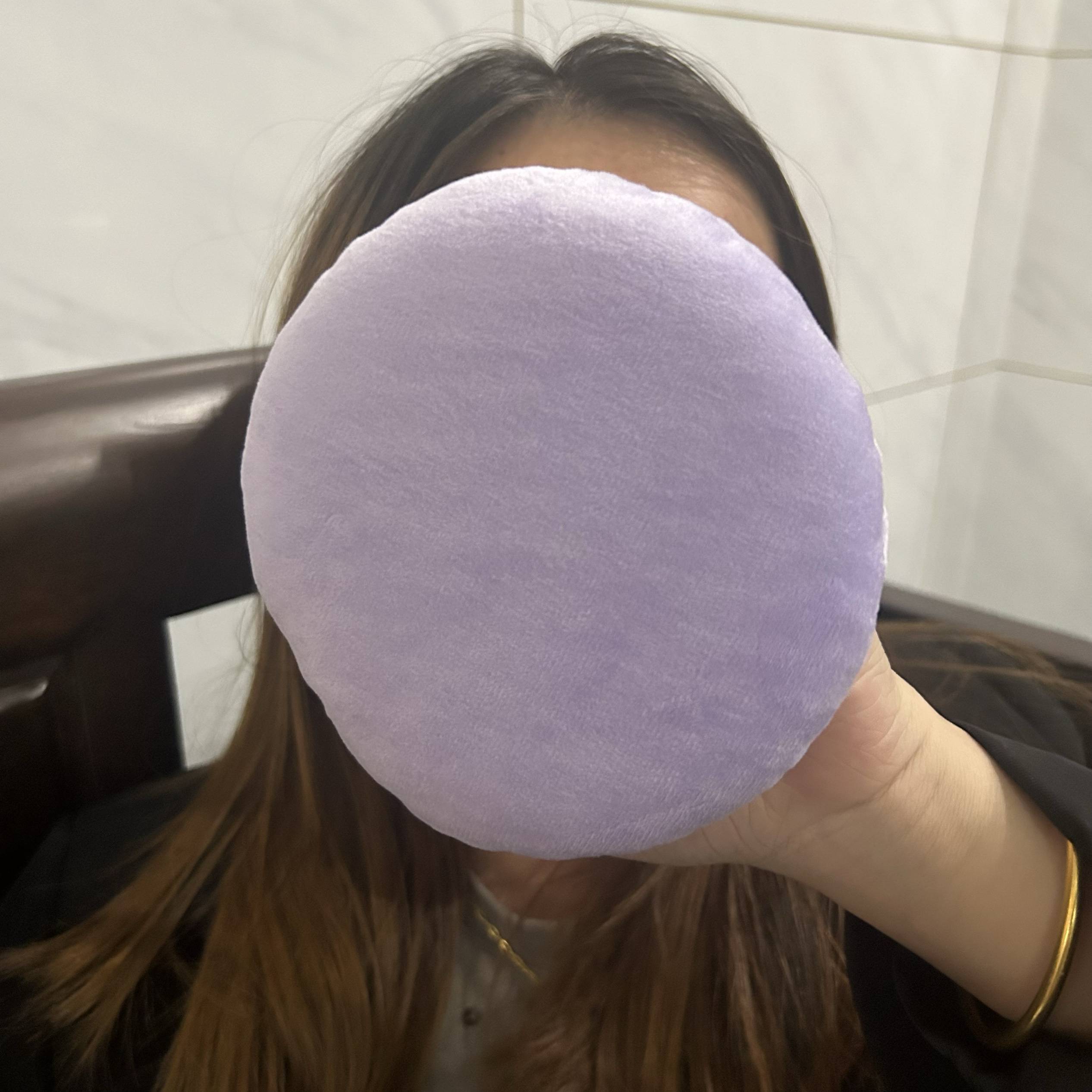 12 cm in diameter, light purple super large powder puff