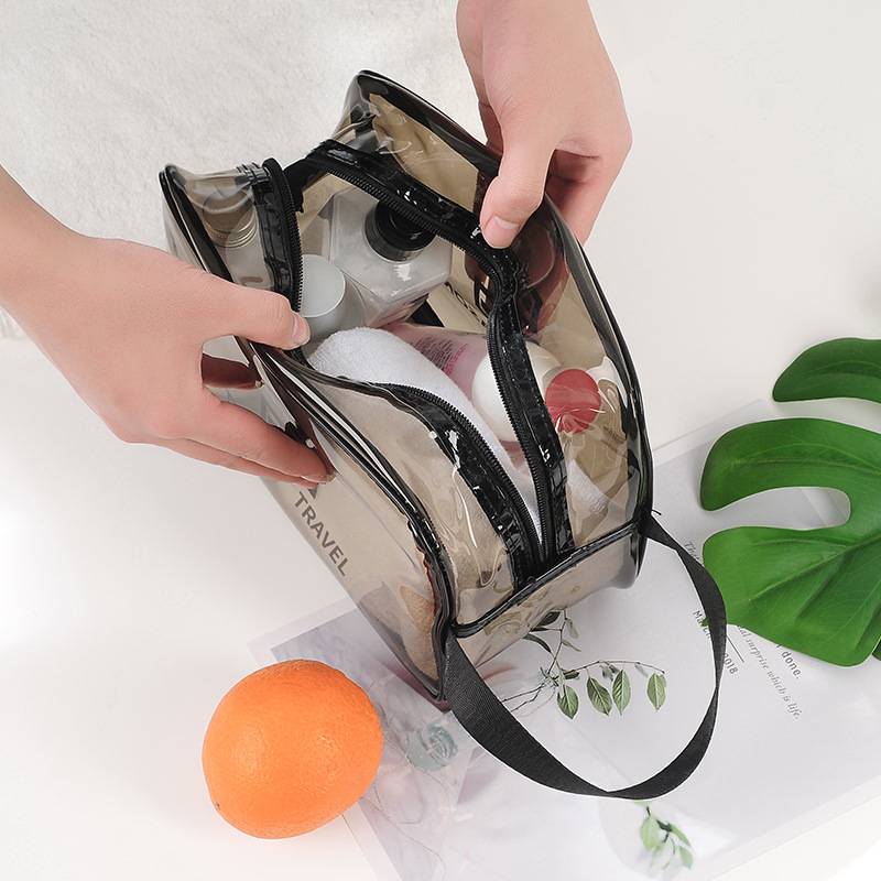 Wet and wet separation, wash bag double -layer portable tourism transparent waterproof swimming bathing bag, storage bag female high -end