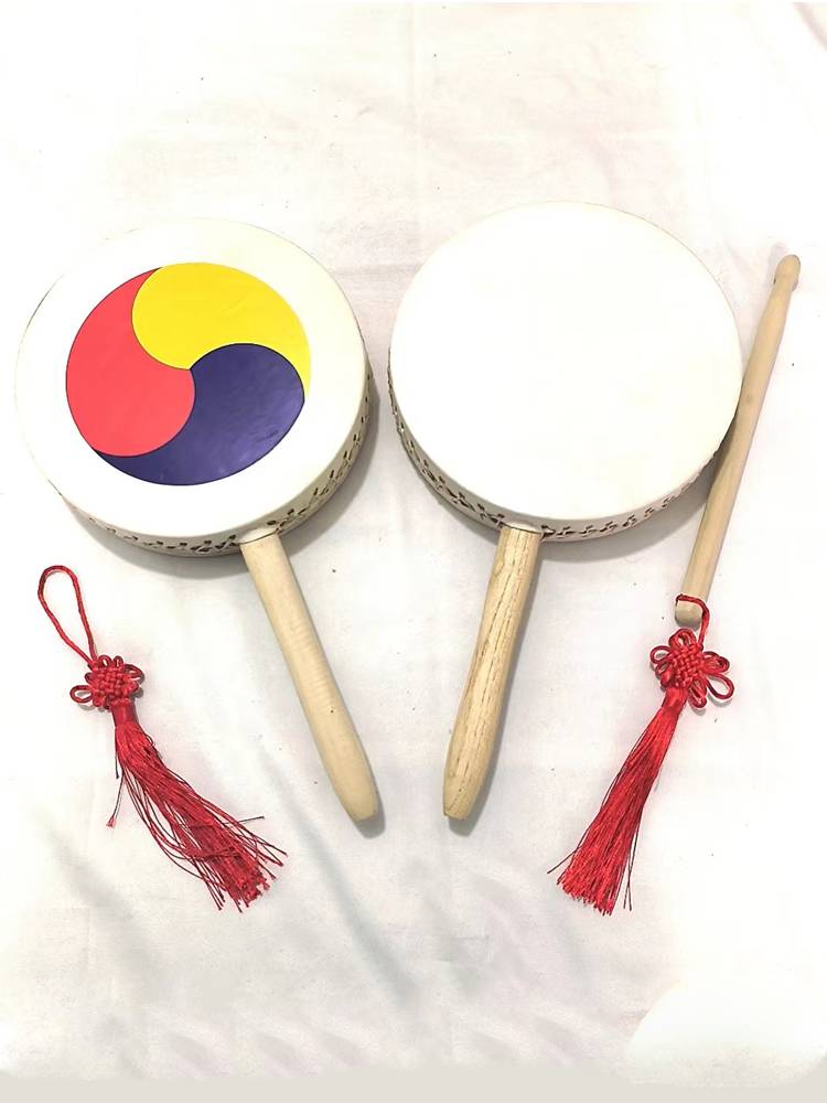 North Korean professional hand drum kraft dance drums with drum Yangko drum handle adult children perform drum fan drum drum drum drum drum drum drum