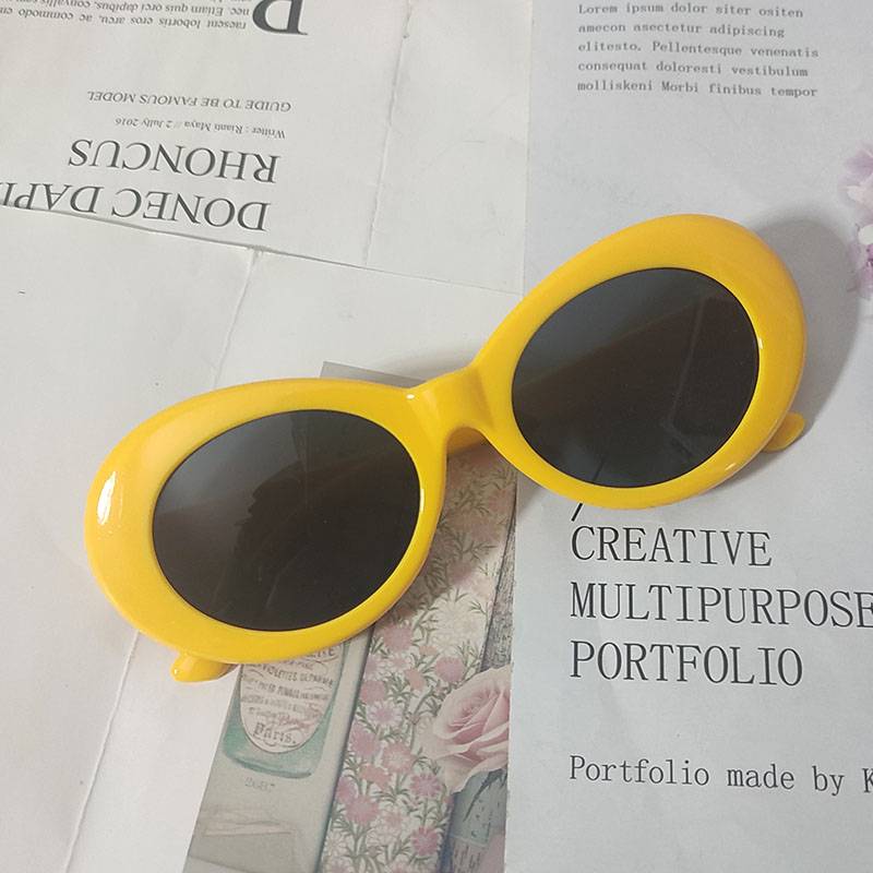Yellow ellipse sunglasses